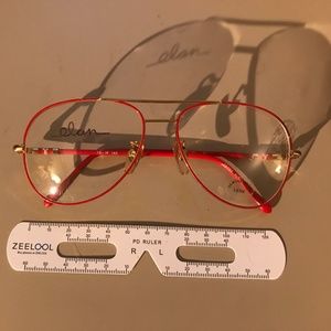 Elan 1980s Aviators in red